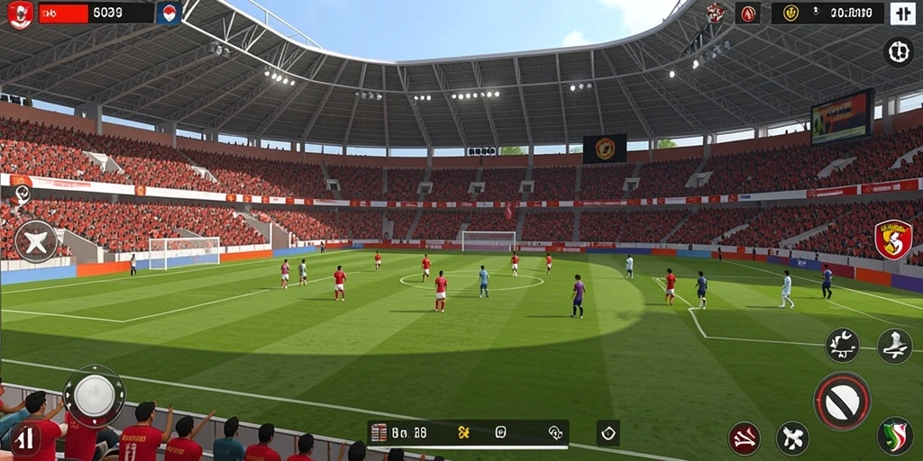 Tampilan level penuh warna dan detail.