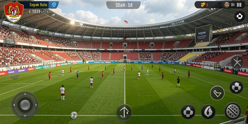 Screenshot menunjukkan antarmuka permainan yang menarik.
