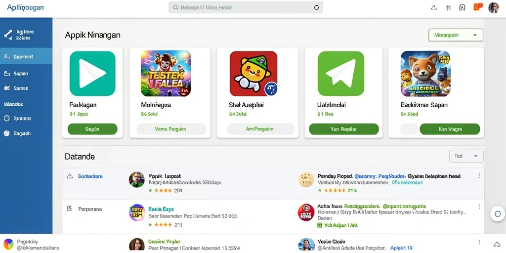 Screenshot menunjukkan antarmuka utama yang menarik.