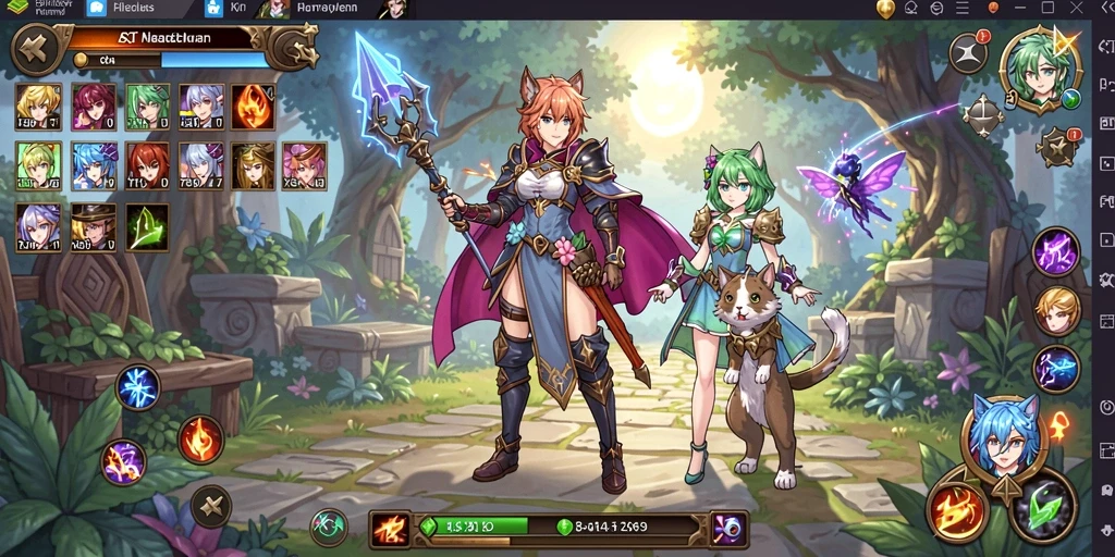 Tampilan awal yang menarik dengan karakter kustomisasi.
